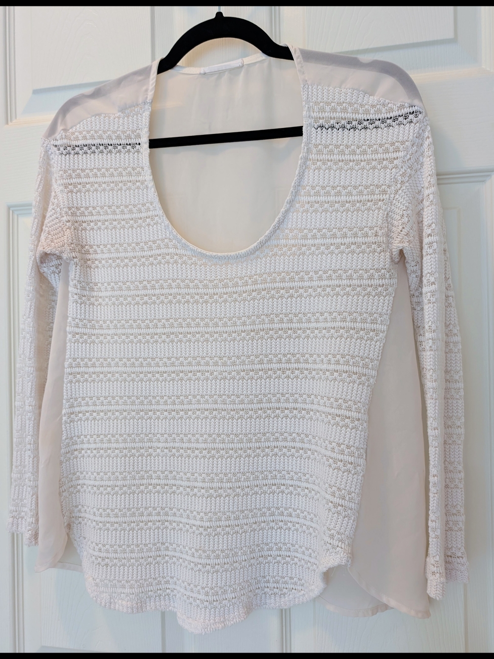 Off-White Mesh-Knit Lush Top